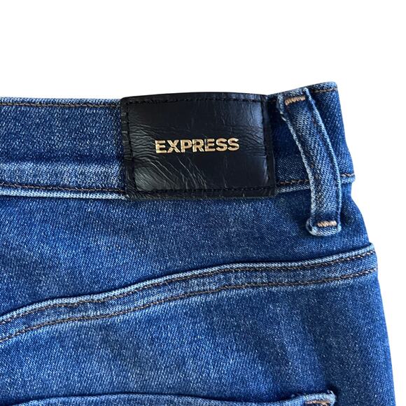 Express Women’s Slim Ankle Super High Rise Jeans Blue Denim Size 8R - Picture 8 of 10